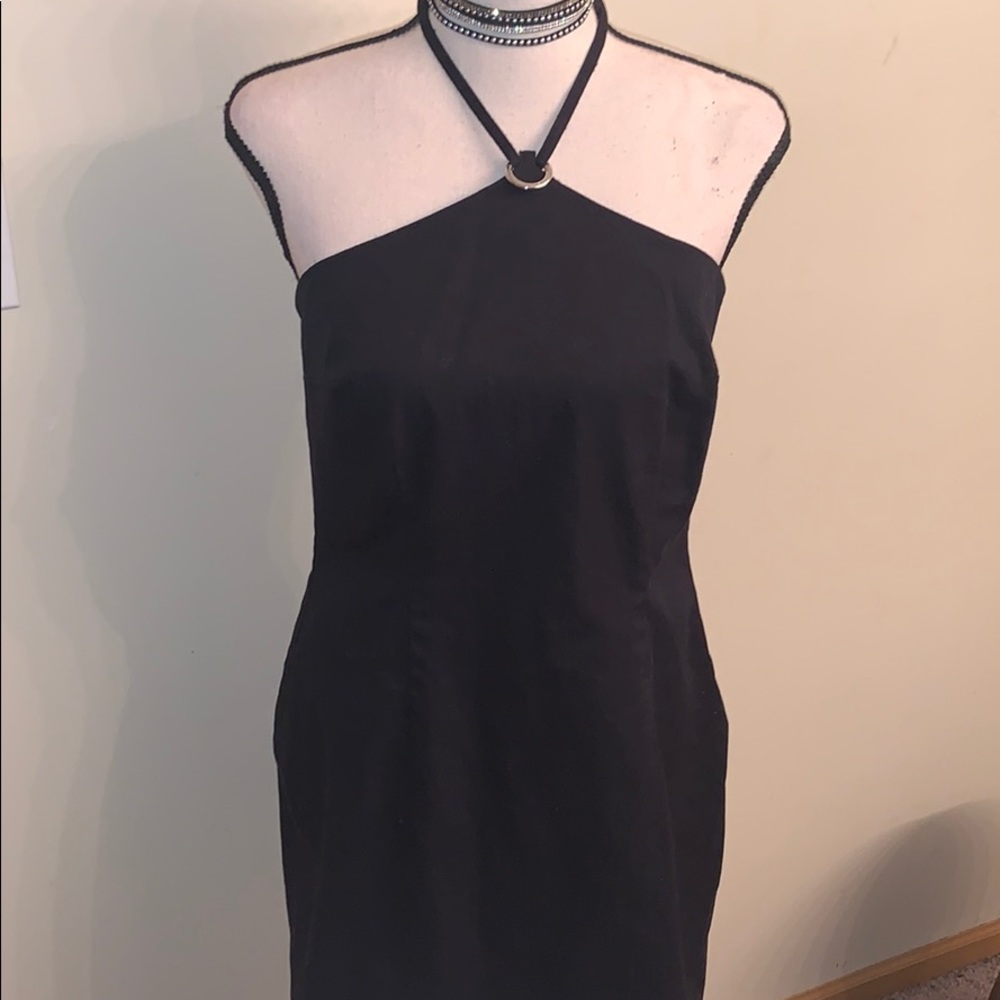 COPY - Vintage Express Stretch Halter Backless Dress